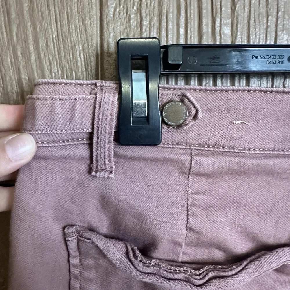 Democracy Ab Technology Straight Leg Jeans Mauve Pink Size 10 Utility Chino - Picture 5 of 7